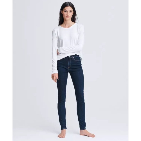 Rag & Bone Women's Nina High-Rise Skinny Jeans Blue Size 30 - Picture 1 of 8
